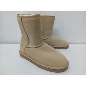 Koolaburra Women's Koola Short Faux Fir Lined Suede Boots 1017090W/SAN Sand Sz 6